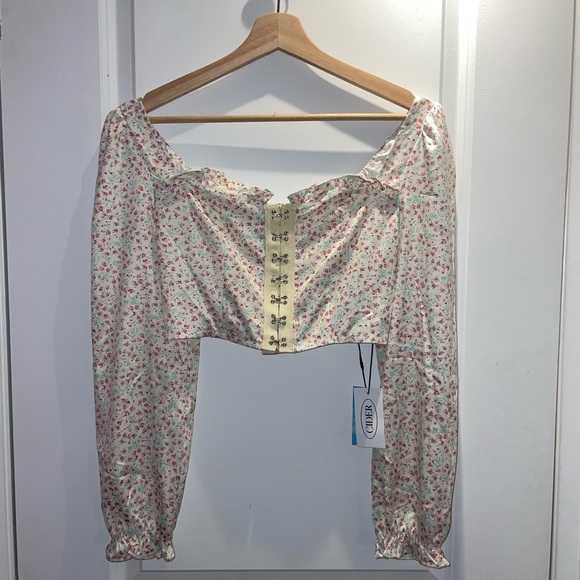 NWT Cider floral blouse - S - Picture 4 of 4